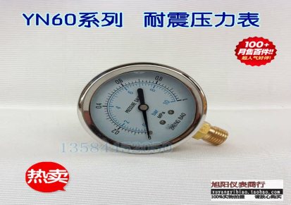 厂家批发 YN60 耐震压力表 抗震压力表 规格全压力表