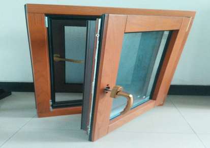 供应贝科利尔110系列铝包木内开外带金钢网高端定制系统门窗