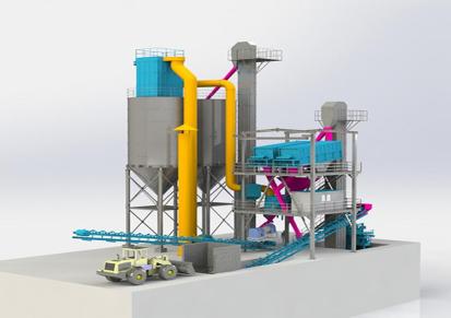 搅拌站用制砂塔楼生产线 用途广泛 环保制砂设备认准山恒机械厂家