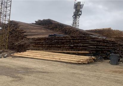 星芒 防腐黑油木杆7米 8米9米10米 防腐油木杆通讯用木杆电线杆