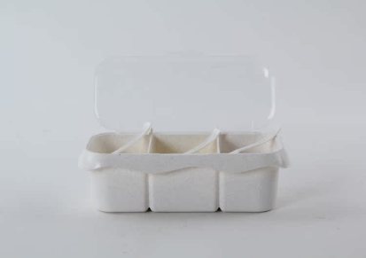 茶花 正品 三组调味杯 环保无毒无味 调料盒/料理/调味盒 赠勺