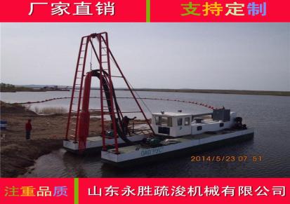 广东河道8寸小型吸砂船采用水泵辅助