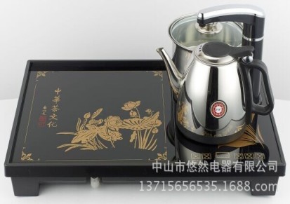 厂家生产2016爆款塑料茶盘底部上水电热水壶套装功夫茶正品