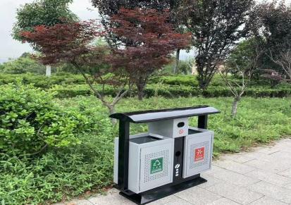 贵州户外不锈钢垃圾桶分类果壳皮箱公园垃圾箱镀锌板垃圾箱冲孔垃圾箱