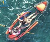 海德龙 双人手划船 HDL-339 PC透明材质 晶莹剔透 网红水晶船型