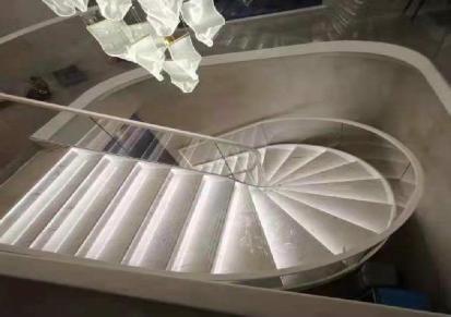 齐展楼梯 玻璃旋转楼梯厂家 现代旋转楼梯 规格齐全