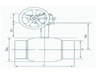 暖达环保 PN25-DN125-600标准型全焊接钢制球阀 涡轮全焊接球阀厂家