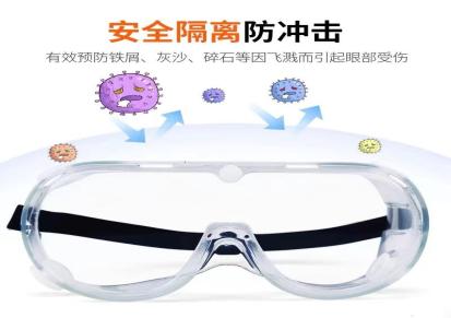宇安 民用护目镜 透明蓝色护目眼镜 劳保防护眼罩