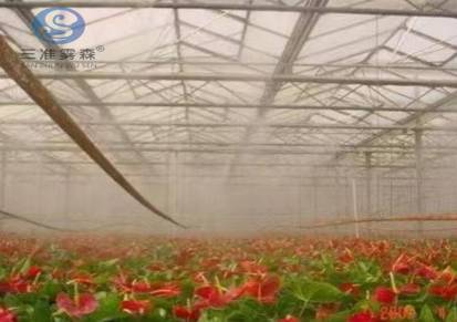 河南三准雾森高压喷雾主机在室内蔬菜大棚里的保湿应用