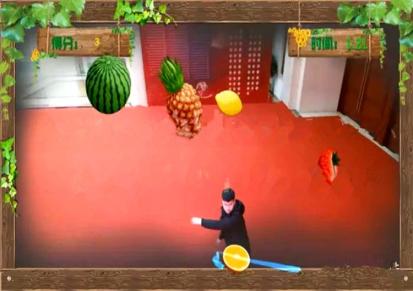 ar体感智能互动百变动物秀 大屏互动墙面变脸切水果展馆活动游戏设备