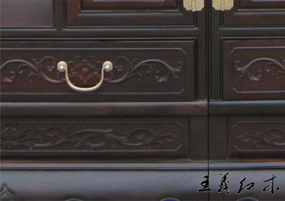 老挝大红酸枝博古架济宁王义红木家具手工古董架