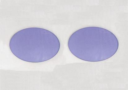雄鹰K9紫罗兰色滤光片滤色片 K9有色光学玻璃定制圆形异形滤光片