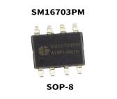 深圳sm16703PM明微电子单线输出的三通道LED低压幻彩IC驱动芯片