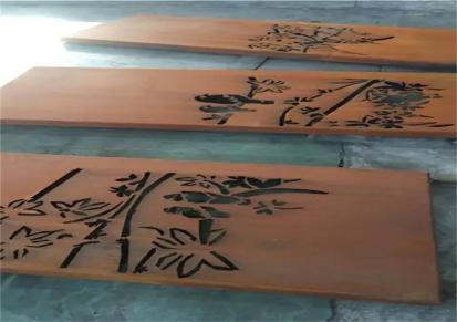 四季鸿 耐候钢板现货供应耐腐蚀钢板激光雕刻镂空来图定制 耐候钢板生产厂家