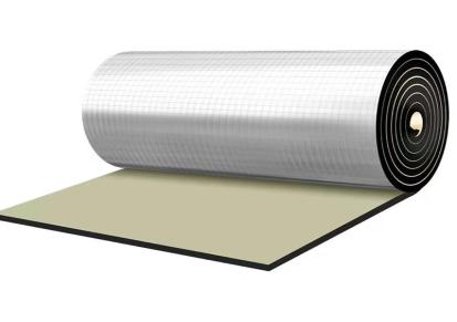 高密度橡塑保温板 不干胶隔热棉自粘复铝箔3-2-1cm厚室内防冻隔音