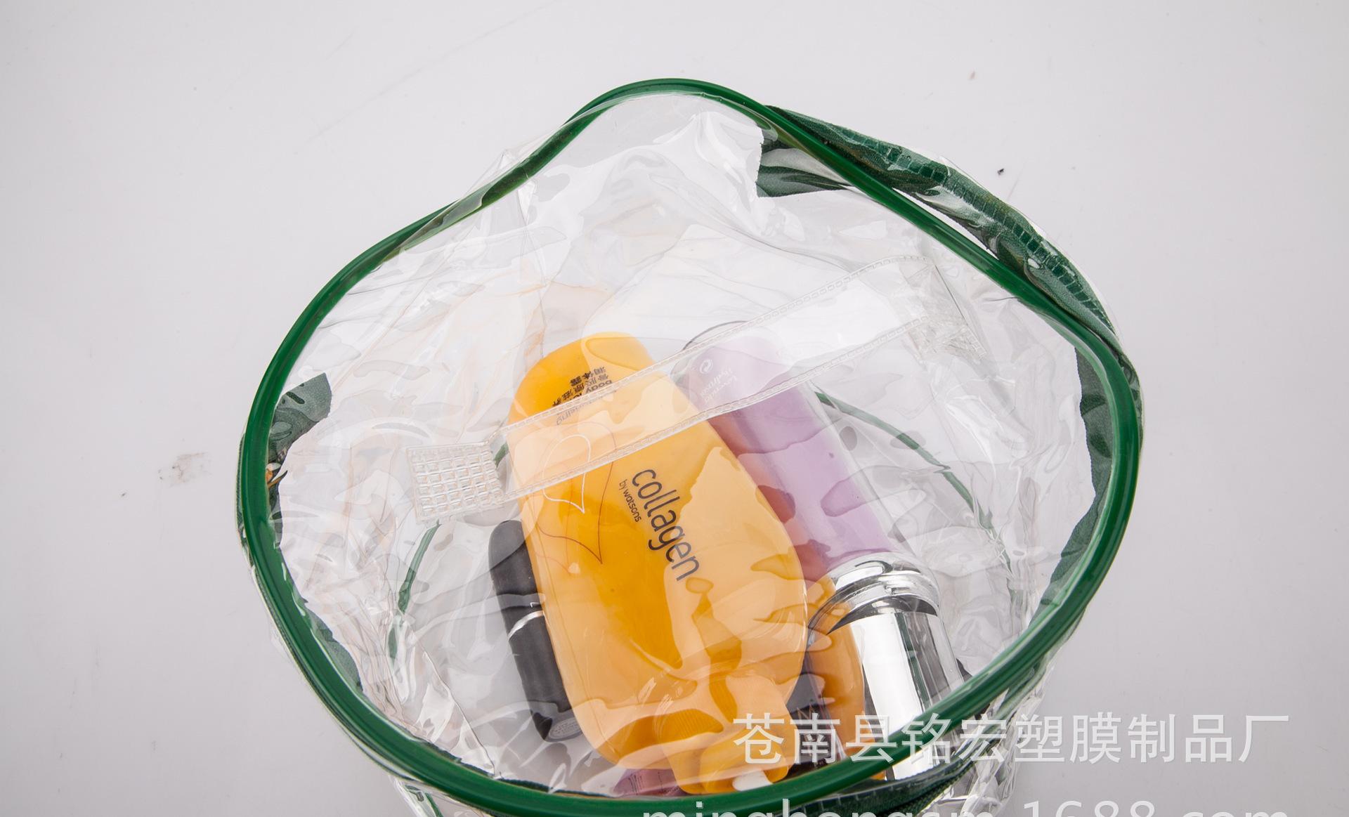 厂家定做pvc拉链袋 便携式洗漱袋子塑料 可以定制量大从优