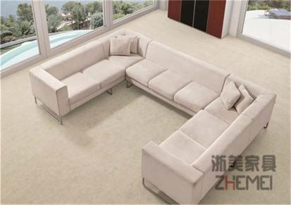 现代简约牛皮办公沙发舒适耐脏 可定制颜色 雅赫软装