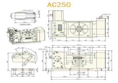 分度头 AC350五轴凸轮转台 第四轴转台数控分度盘第五抽四轴分度盘