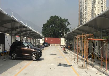 深圳公交集团公司充电桩张拉膜结构雨棚工程