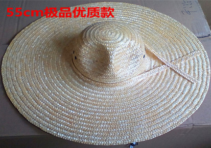 普通农民农用大沿麦秆遮阳草帽批发劳作不怕晒了55cm特级优质款
