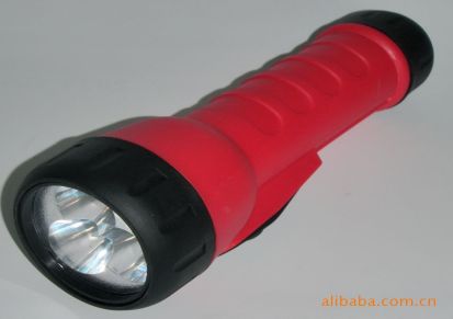 厂家直销 供应环保塑料3LED手电筒、野营灯、应急灯
