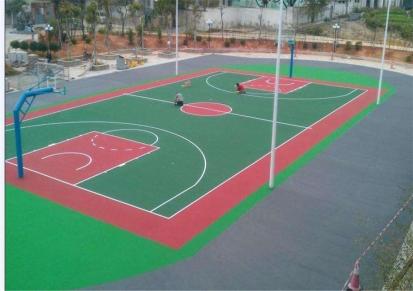 永鸿体育安装学校操场8mm篮球场硅PU塑胶地面 防滑使用年限长