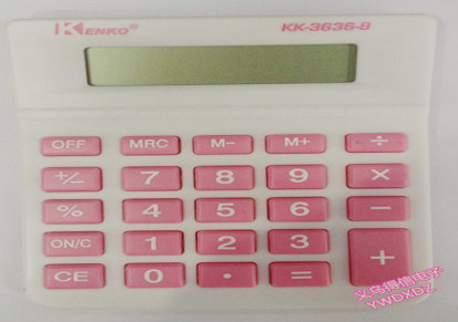供应KK-3636 彩色 8 位数字显示小型台式计算器