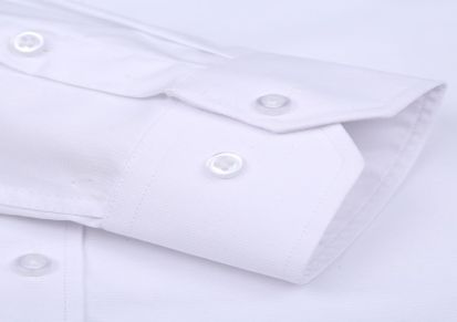 9801 棉免烫有口袋长袖衬衫系列 纯色大码商务职业装衬衫男