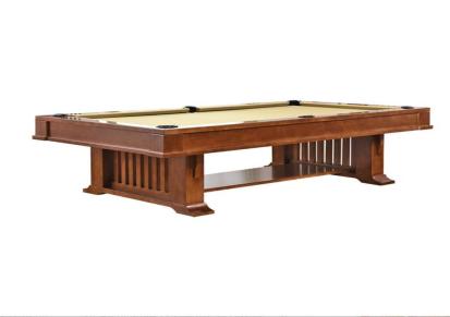 黑八8桌球台 定制欧式实木雕刻桌球台 别墅家用标准型二合一