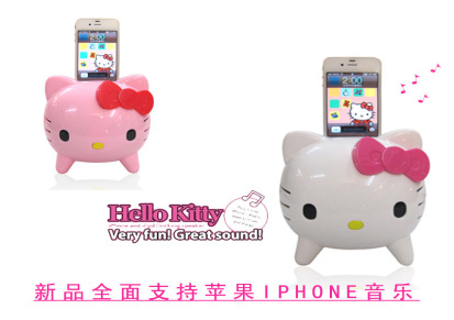 厂家直销 韩版可爱hello kitty插卡音箱 iphone音箱 插卡音箱