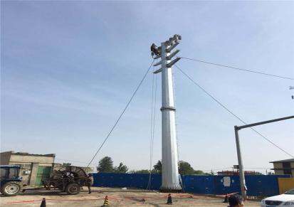 鸿发可维修 电力钢管杆 66KV电力钢杆 输电线路独管塔