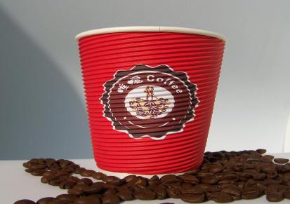 康家欧版16安单层咖啡杯 打包带盖咖啡奶茶纸杯 单层中空厚纸杯定做