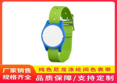 鸿宇欣厂家定做纯色间色手表带尼龙涤纶PP手腕带不锈钢201/304表扣打孔