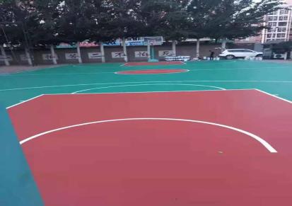 河北峰元体育材料施工硅PU篮球场 网球场建设 羽毛球场 水性硅PU