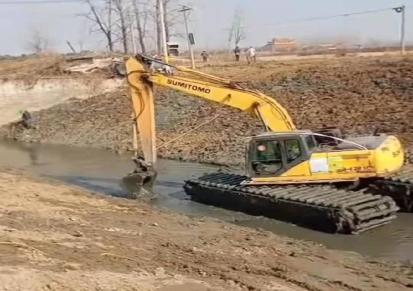 荆州市周边小松215型水陆挖掘机租赁服务百姓