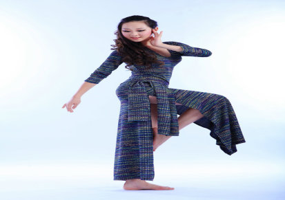 【梵高社】广场舞蹈服装上衣中袖新款跳舞拉丁舞练功服大摆裙套裙