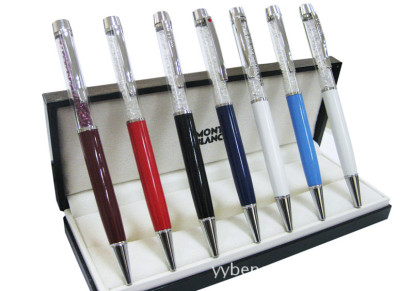 专业定制水晶笔，水晶水钻笔，促销金属圆珠