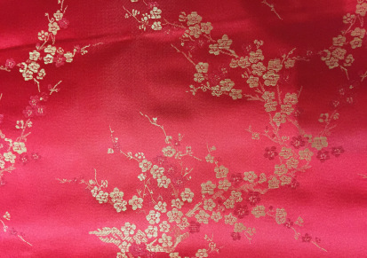 厂家直销1.5米织锦缎锦盒工艺品包装尼龙纺织布料梅花