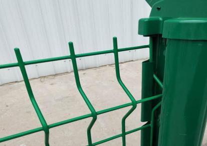双边丝护栏网隔离栅 绿色园林景区防护栏 玖旺