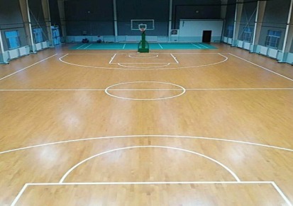 篮球柞木运动地板体育运动专用木地板洛可风情