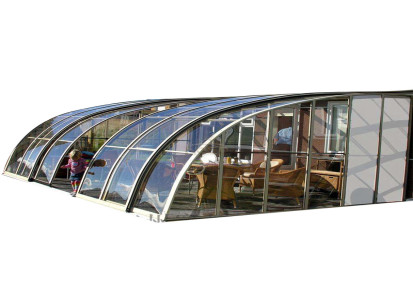 铝型材自动开合智能阳光房 定制户外餐厅阳光棚 咖啡厅休闲遮阳移动阳光棚 盖博士