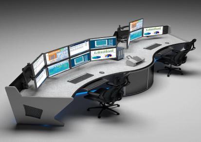 指挥中心操作台监控台监控室控制台调度中心工作台监控平台弧形现代