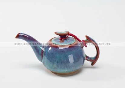 厂家批发钧窑茶器 钧窑整套茶具套装长壶系列 高档礼品陶瓷茶具