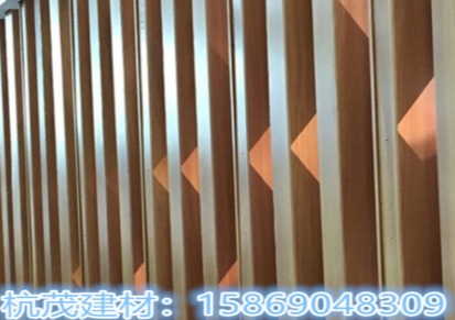 杭州杭茂建材厂家生产铝圆管弧形铝方通异型铝方管木纹转印