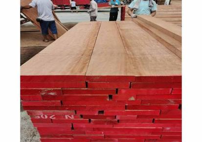 深圳群峰木业厂家奥古曼红胡桃木室内装修地板木料加工