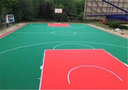 豪坤体育 篮球场8mm厚硅pu塑胶地面 丙烯酸材料施工