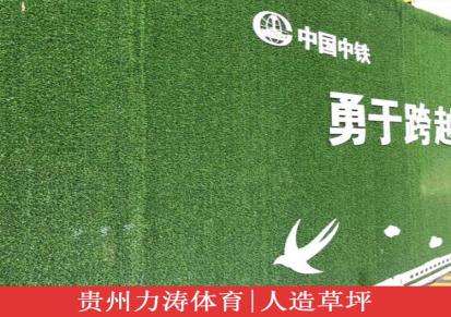 力涛体育 贵阳足球场专用人造草坪 工程围挡草坪施工工程