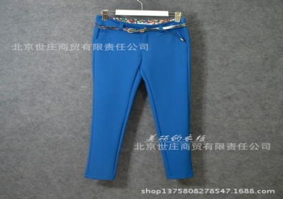 韦韦wehbe专柜正品 2013新秋款 时尚修身配腰带小脚铅笔裤 V6623