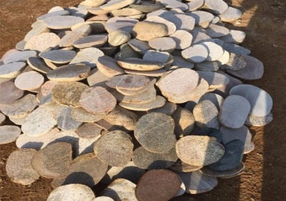 天然鹅卵石切片文化石别墅外墙砖河卵石 河道园林庭院卵石切片