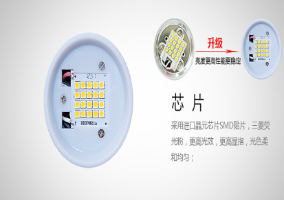 5W 白光 LED灯泡 LED球泡灯 节能灯 晶元芯片 一年换新 E27螺口
